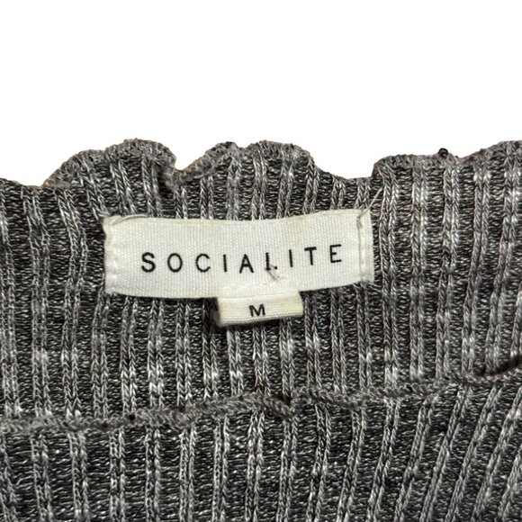 Socialite Gray Heathered Tee - Picture 3 of 3